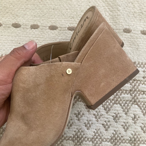 Sam Edelman Tan Mules with Chunky Heel - Picture 5 of 6
